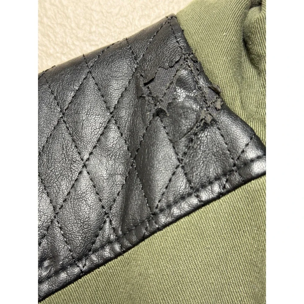 Torrid Womens Olive Green Sherpa Lined Parka Faux Fur Hood Quilted Accents Sz 2